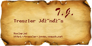 Treszler Jónás névjegykártya